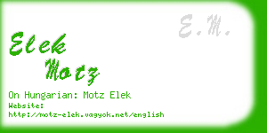 elek motz business card